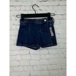 Gap Kids Girls Denim Pleated Skort Medium Wash Blue Size 4 Years NWT 532826-00-1